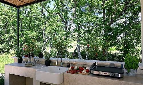 Cuisine d'été avec plancha