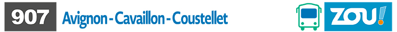 Logo der Zou-Linie 907 Avignon - Cavaillon - Coustellet