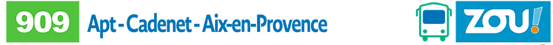 Logo der Zou-Linie 909 Apt - Cadenet - Aix-en-Provence