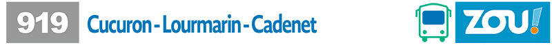 Logo der Zou-Linie 919 Cucuron - Lourmarin - Cadenet