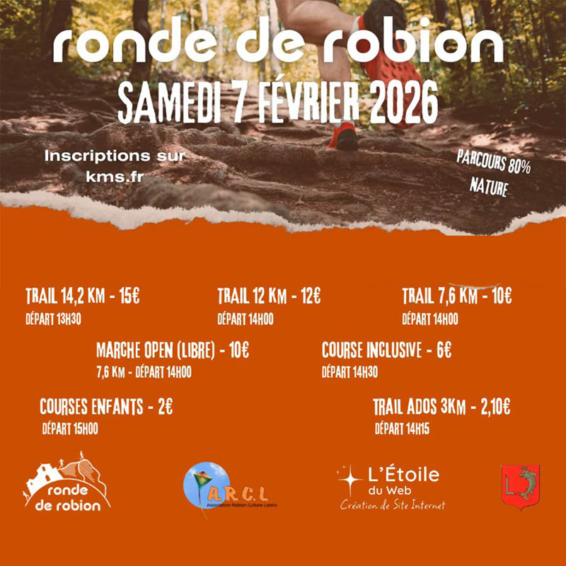 Ronde de Robion 2026, Trailruns über 14,2 km, 12 km und 7,6 km mit Walking und Kinderläufen im Luberon