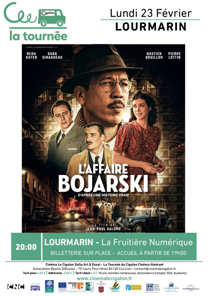 Filmplakat Der Fall Bojarski, Kinovorführung in Lourmarin im Südlichen Luberon