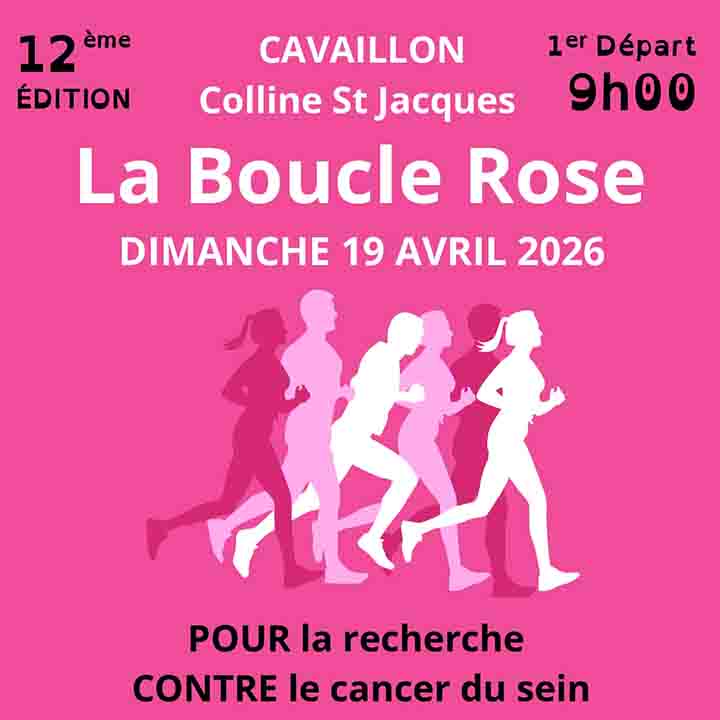La Boucle Rose 2026 in Cavaillon, Solidaritäts Trailruns und Wanderungen auf dem Hügel Saint Jacques