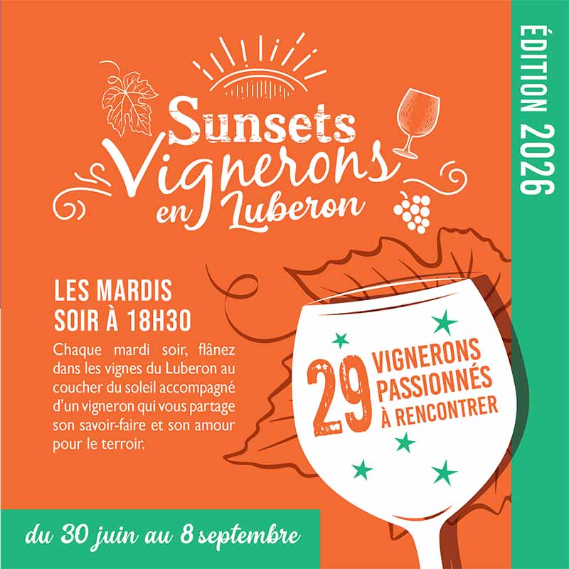 Broschüre Sunsets Vignerons en Luberon 2026