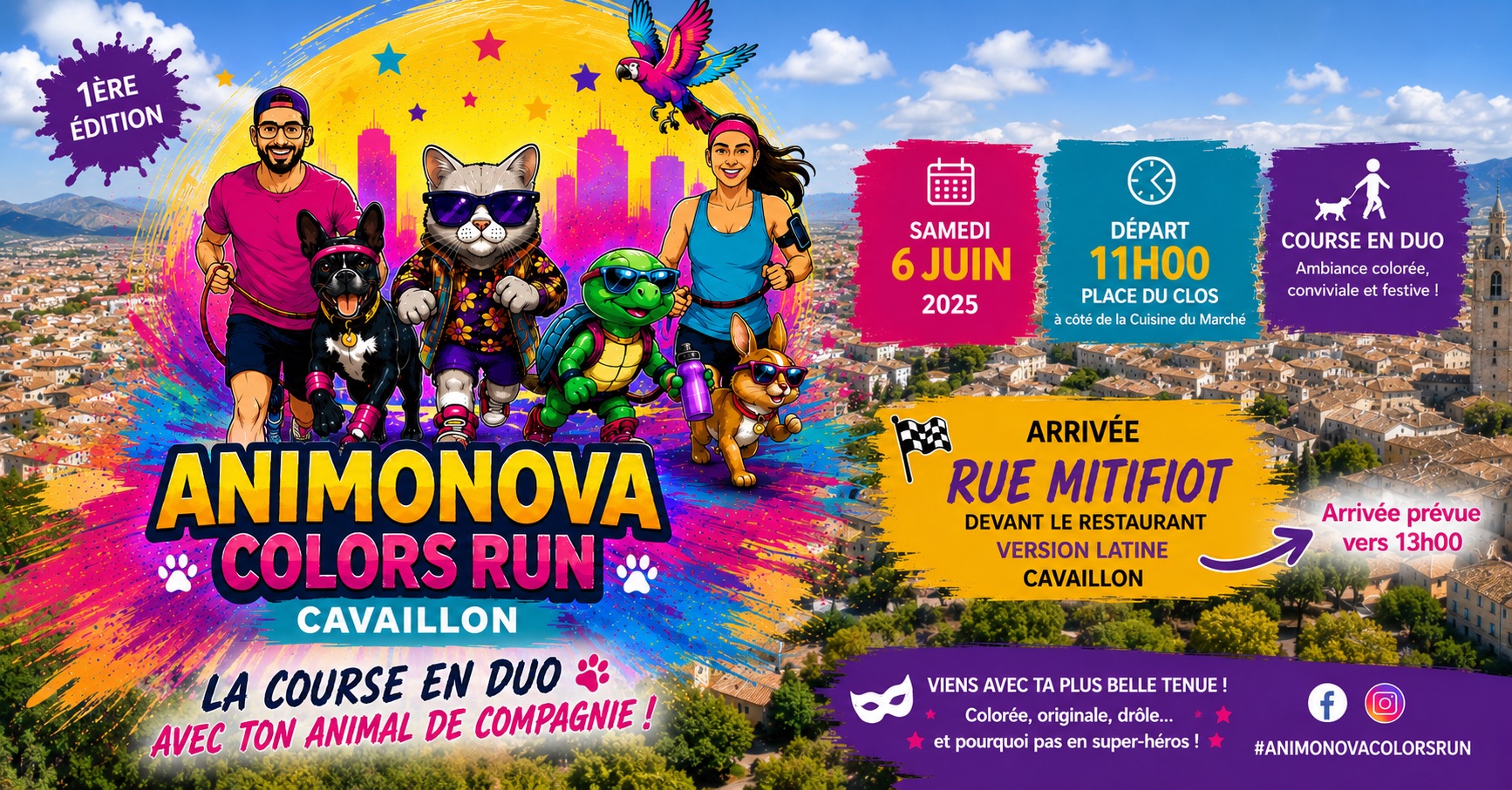 Animonova Colors Run in Cavaillon