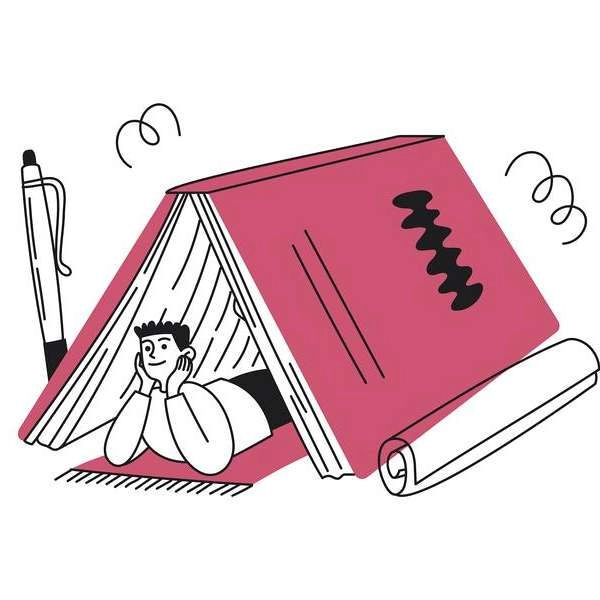Lesen in einer Hütte in Robion