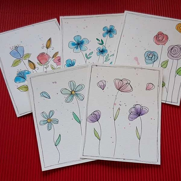 Lass die kleinen Zeitungen sprechen - Blumenpostkarte