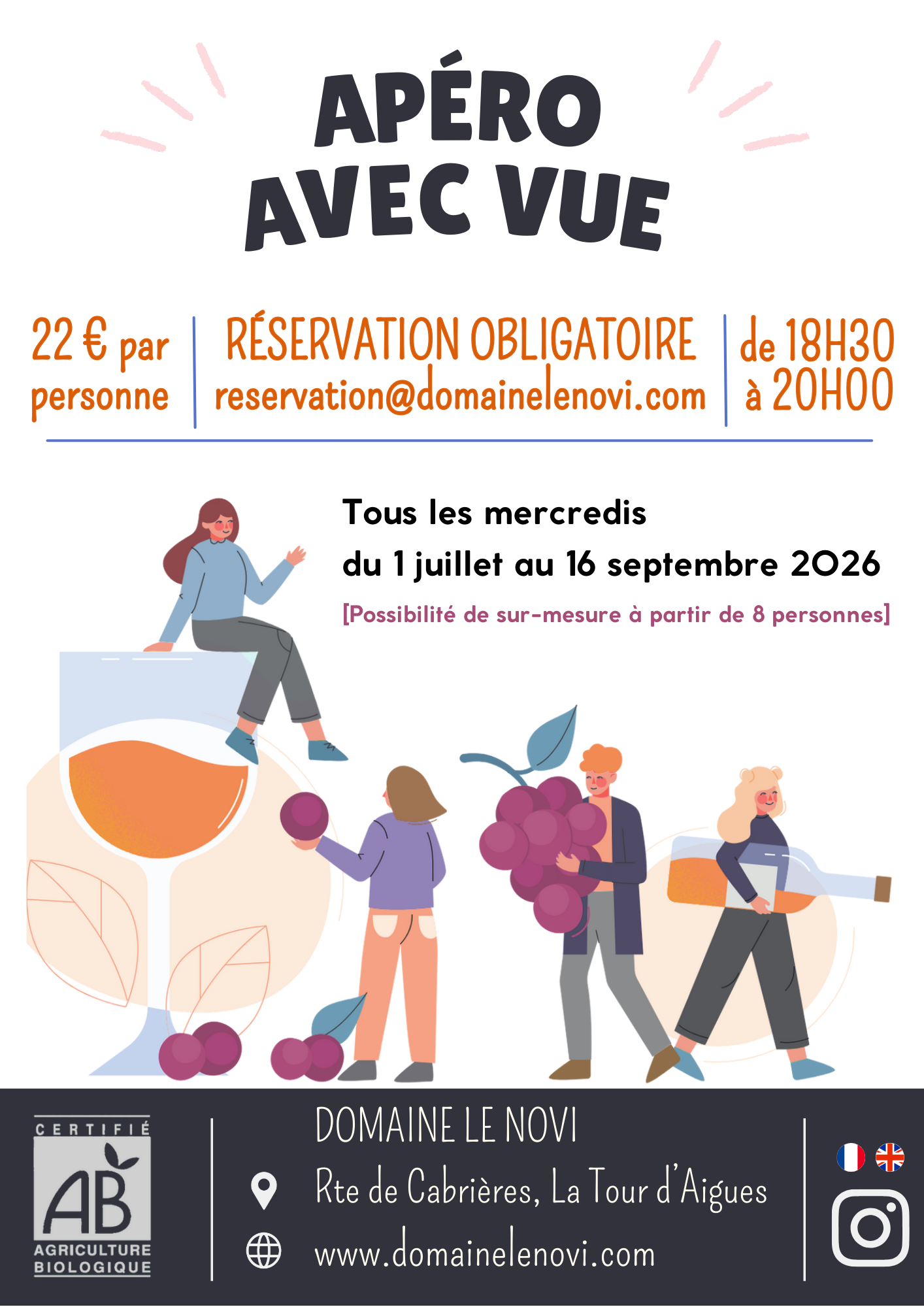 Apéro avec Vue auf dem Domaine Le Novi Apéro avec Vue auf dem Domaine Le Novi in La Tour-d’Aigues