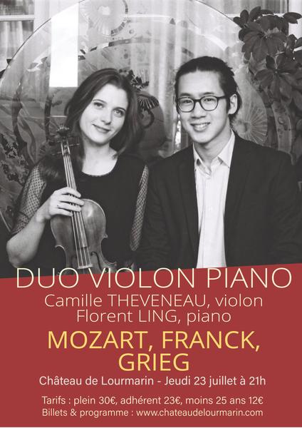Plakat des Duo Con Fuoco im Château de Lourmarin