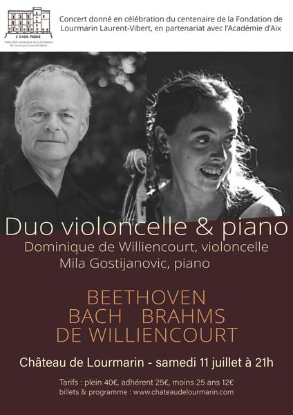 Plakat des Eröffnungs-Galakonzerts des Festival des Musiques d’Été im Château de Lourmarin
