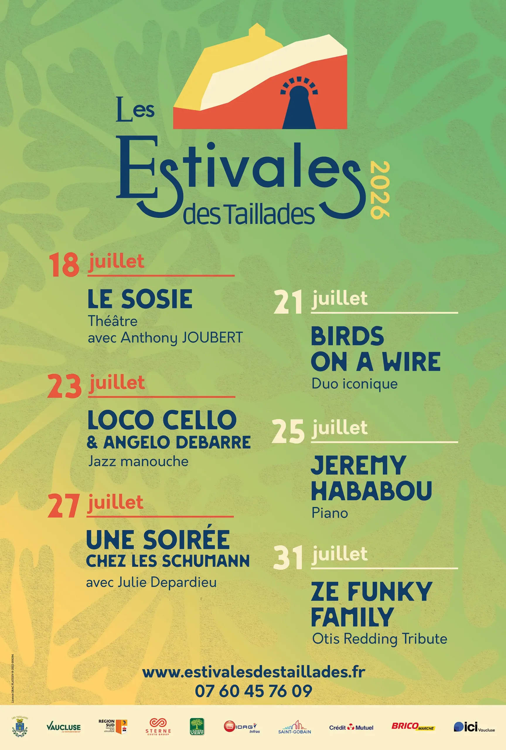 Plakat der Estivales des Taillades 2026 im Luberon