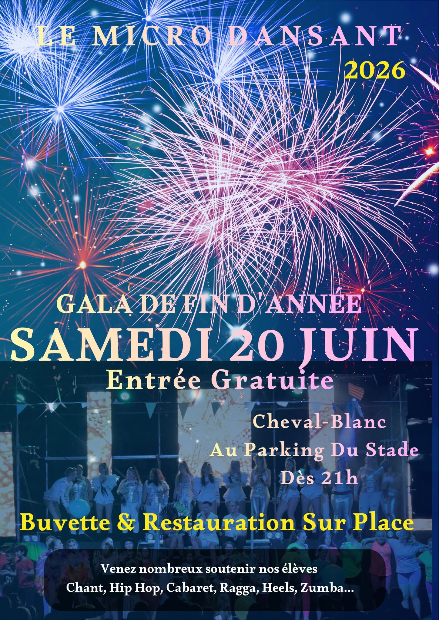 Gala zum Jahresende mit Tanzmikrofon à Cheval-Blanc Plakat der Gala zum Jahresende für das Tanzmikrofon in Cheval-Blanc
