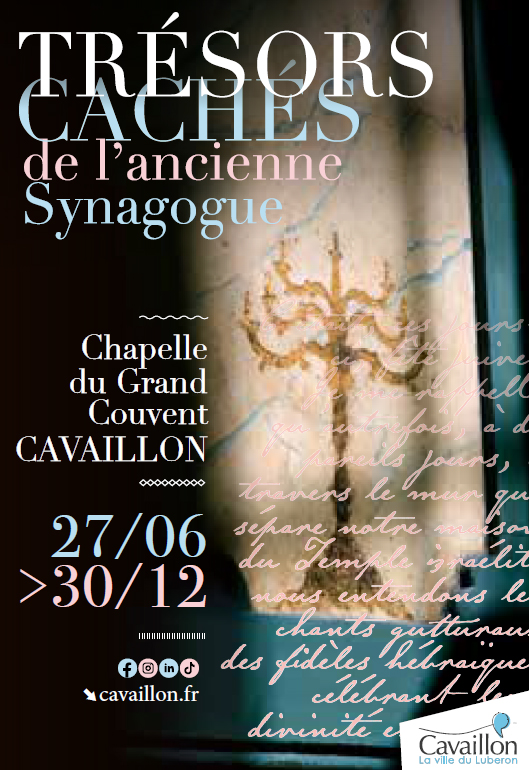 Exposition Versteckte Schätze der alten Synagoge à Cavaillon Affiche de l’exposition Versteckte Schätze der alten Synagoge à Cavaillon