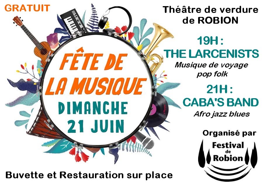 Plakat der Fête de la Musique in Robion, organisiert vom Festival de Robion