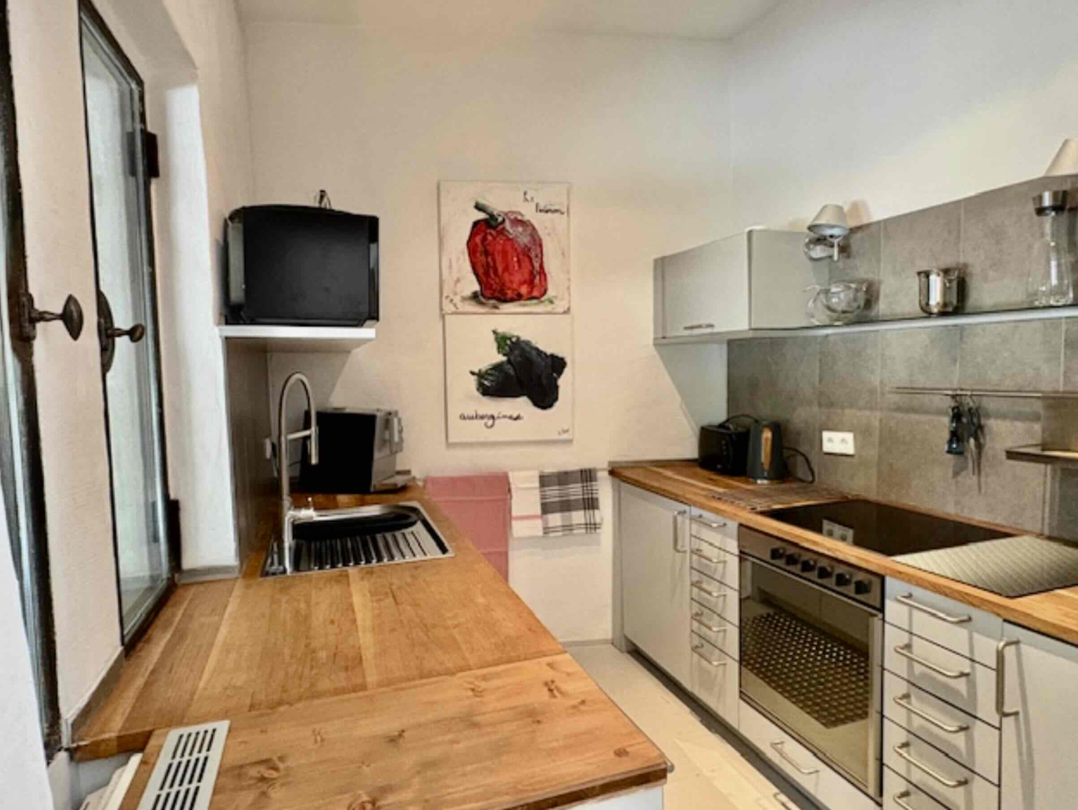 Voll ausgestattete Bulthaup-Designerküche bei Les Cerisiers Voll ausgestattete Bulthaup-Küche der Les Cerisiers im Maison Bertuli