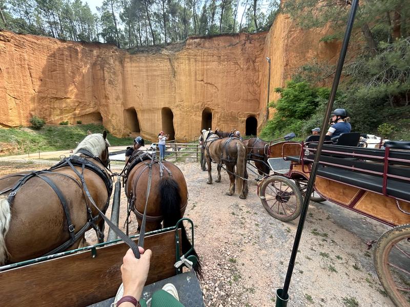 Kutschfahrt mit Provence Hipposervices im Herzen der Ockerlandschaften des Luberon