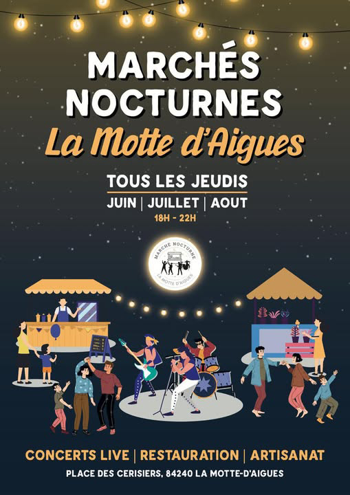 Nachtmarkt in La Motte-d’Aigues