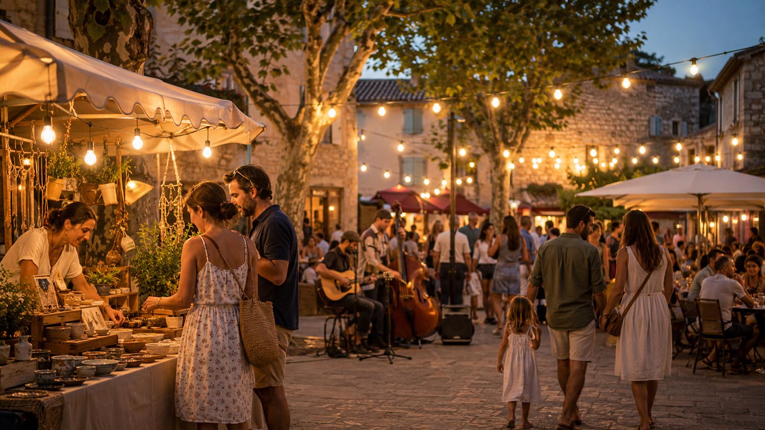 Sommerliche Nachtmärkte im Luberon