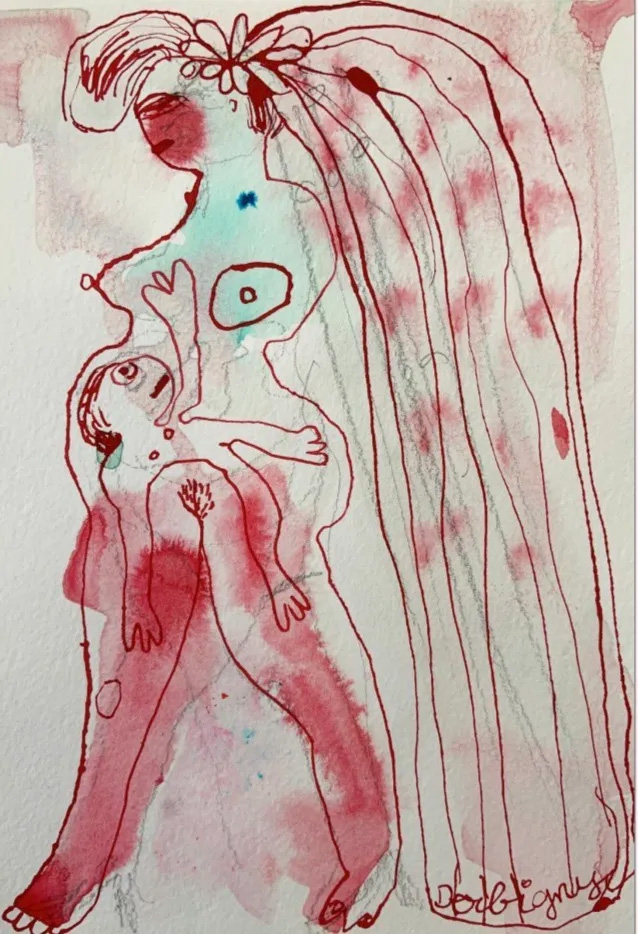 Werk von Brigitte Derbigny, ausgestellt in der Galerie Midiune in Lourmarin
