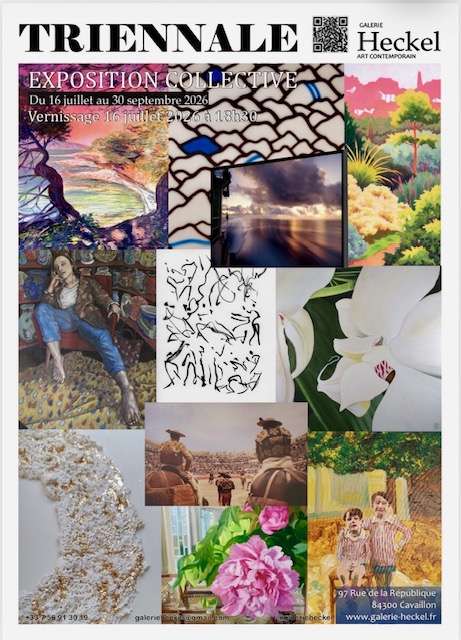 Plakat der Sommertriennale in der Galerie d’art Heckel