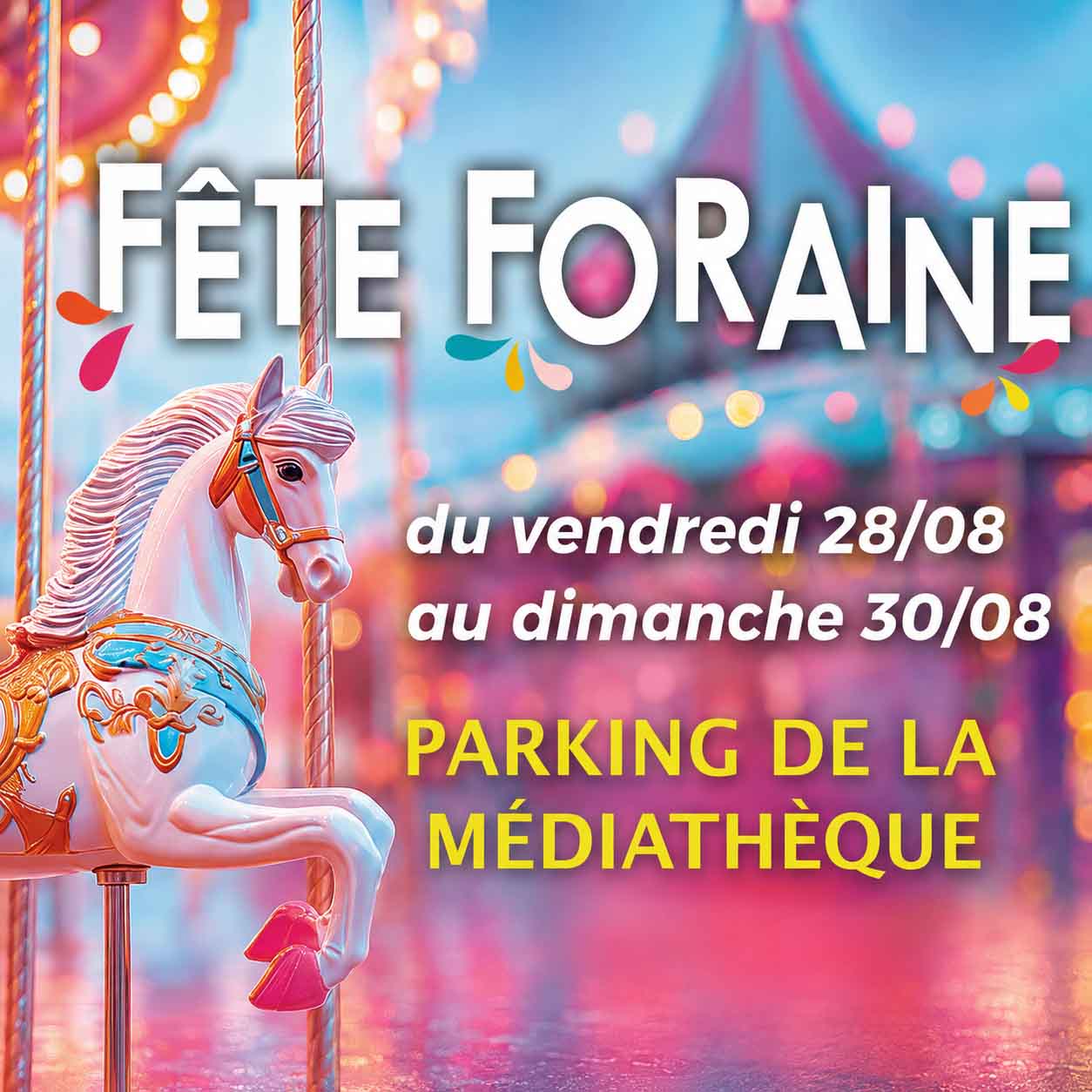 Affiche de la Kirmes von Saint-Gilles in Cavaillon avec manèges et attractions