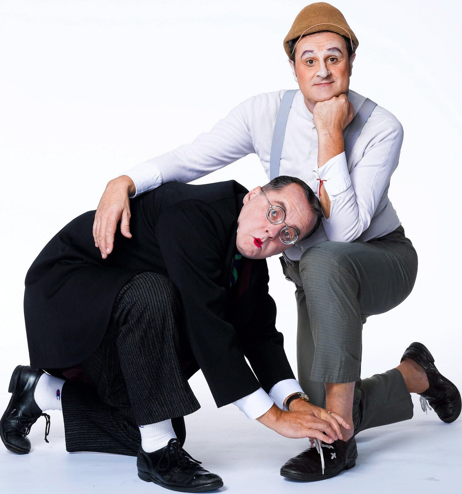 Mister B. und Mister P., die beiden Clowns aus der Vorstellung Mélange 2 Temps von BP Zoom