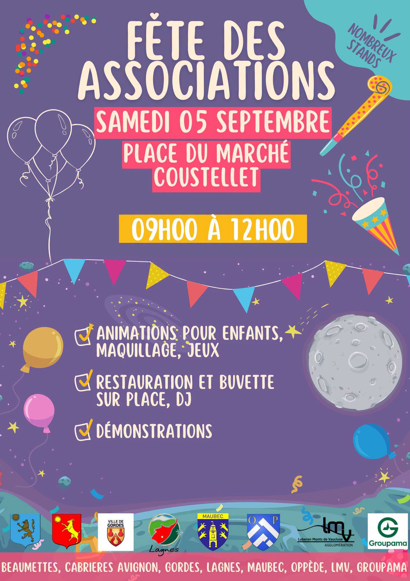 Plakat des Vereinsfestes am 5. September 2026 in Coustellet
