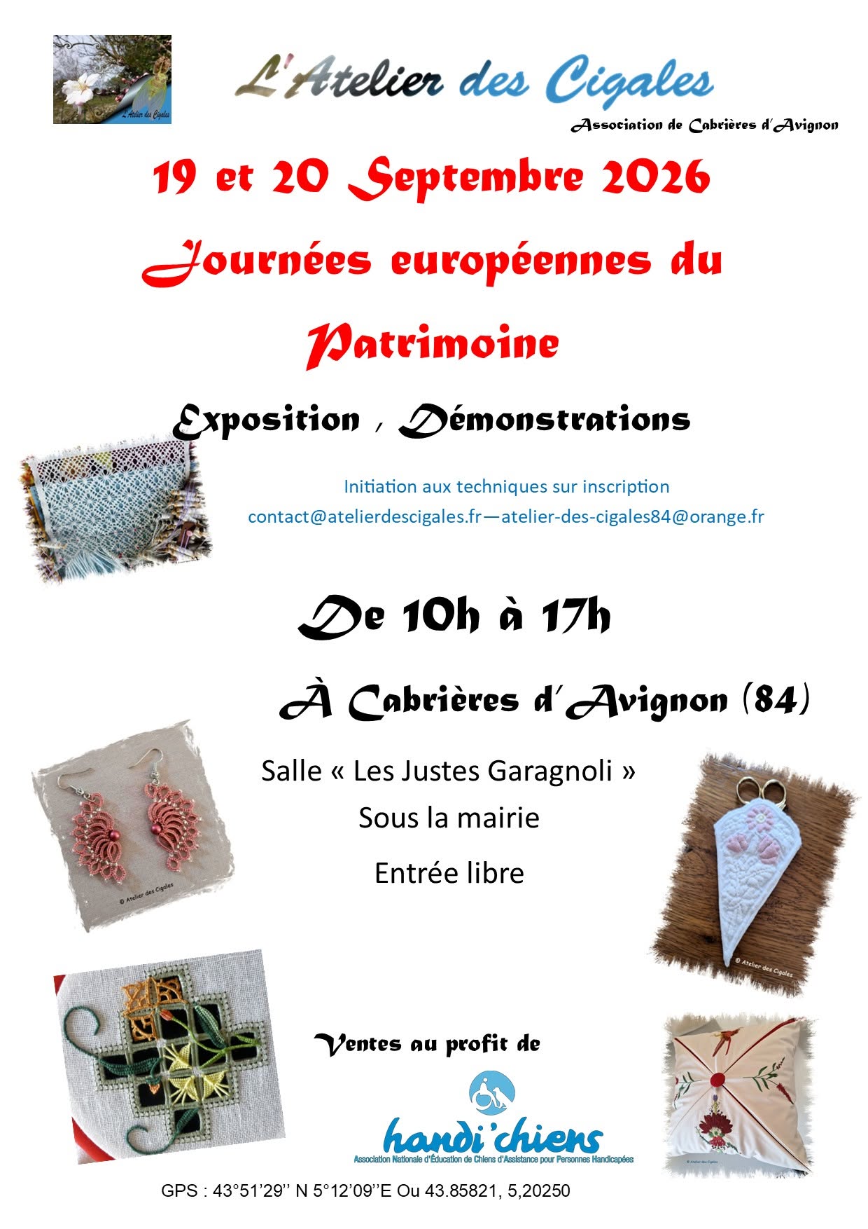 Textilkunst in Cabrières-d’Avignon während der Europäischen Tage des Kulturerbes