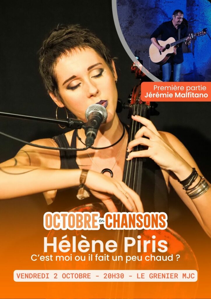 Plakat des Konzerts von Hélène Piris in der MJC de Cavaillon