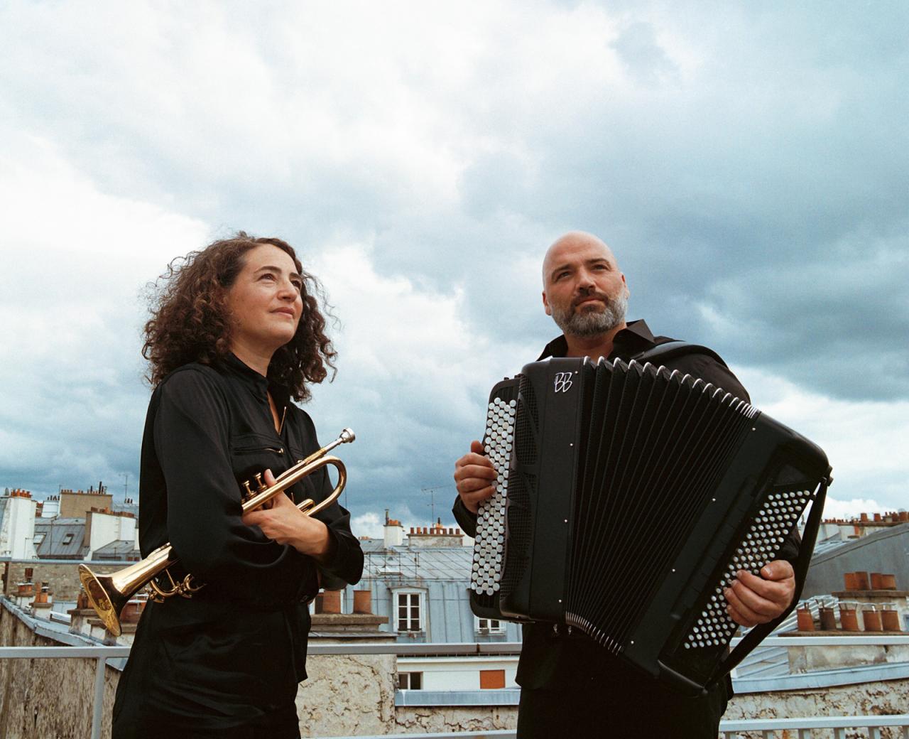 Airelle Besson und Lionel Suarez im Konzert in Cavaillon Airelle Besson und Lionel Suarez im Konzert im La Garance in Cavaillon