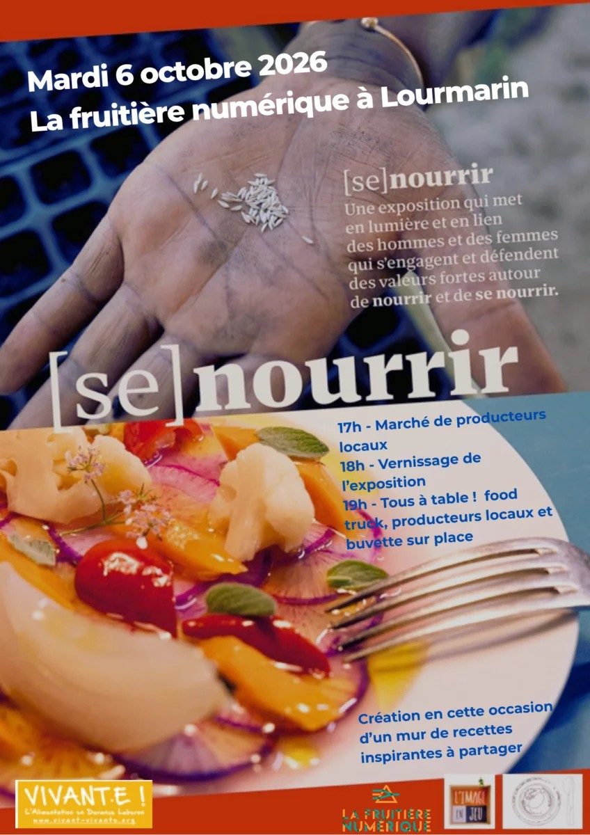 Affiche de l’exposition [zu] füttern à la Fruitière Numérique de Lourmarin