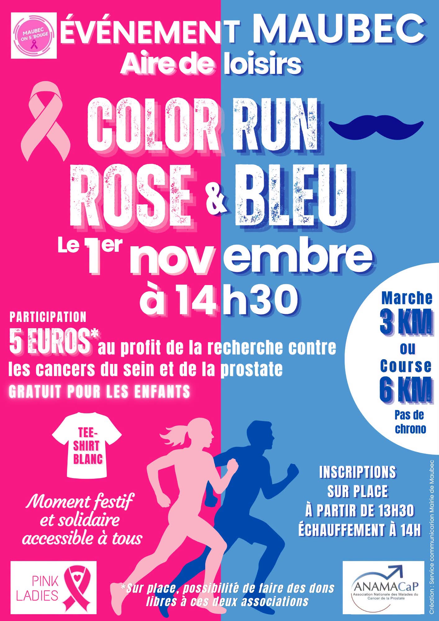 Color Run Rosa und Blau in Maubec le 1er novembre 2026