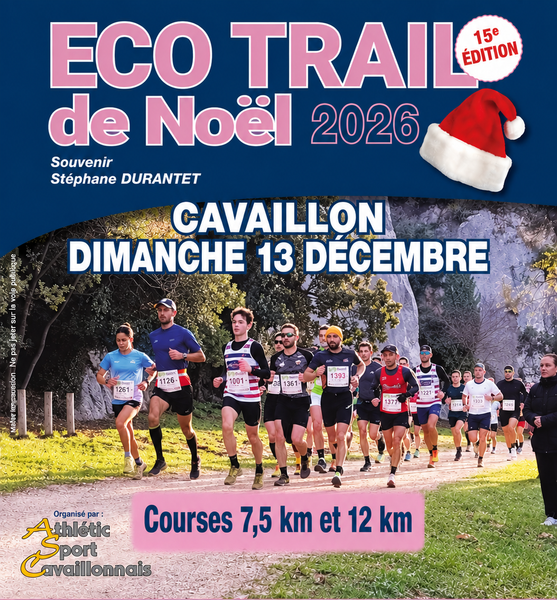 Affiche de l’Weihnachts-Öko-Trail 2026 à Cavaillon