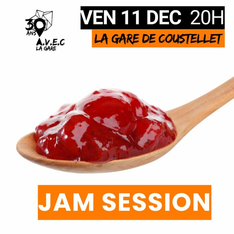 Plakat der Jam Session in La Gare de Coustellet am 11. Dezember 2026
