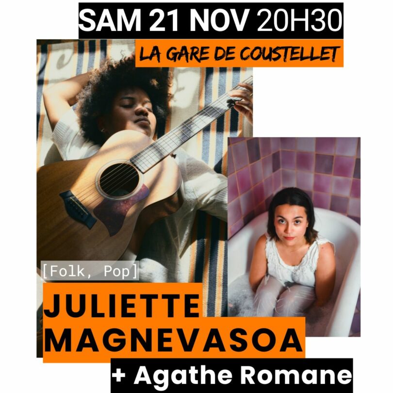 Plakat zum Konzert von Juliette Magnevasoa und Agathe Romane in La Gare de Coustellet