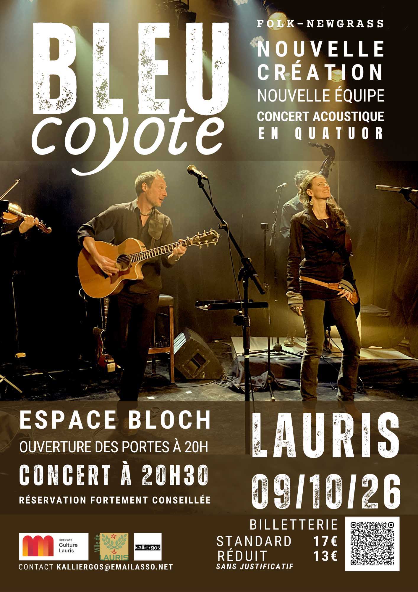 Akustisches Folk-Newgrass-Konzert von Bleu Coyote in Lauris