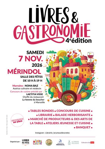 Plakat der 4. Ausgabe von Livres & Gastronomie in Mérindol