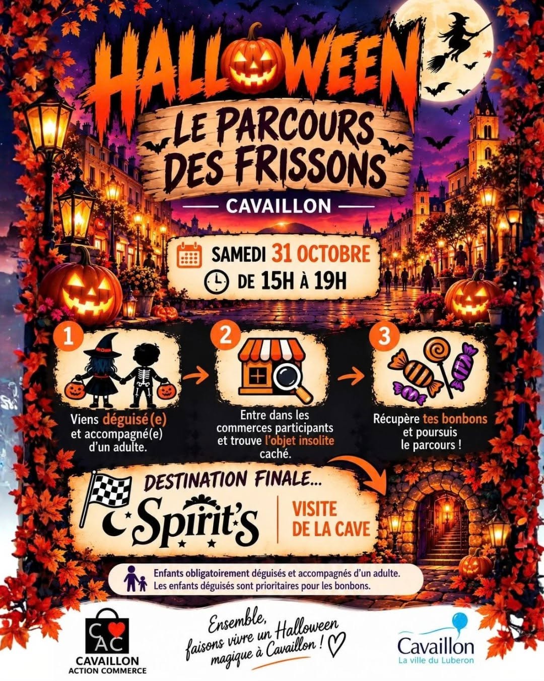 Der Gruselparcours - Halloween in Cavaillon Plakat zum Gruselparcours an Halloween in Cavaillon am 31. Oktober 2026