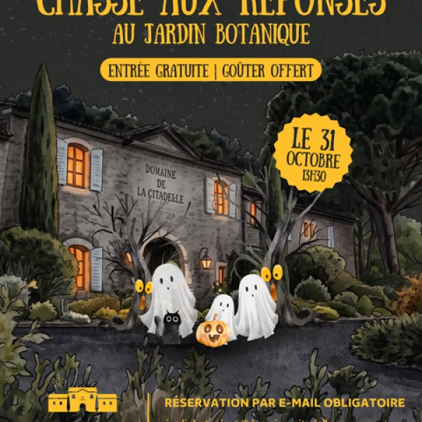 Halloween in Ménerbes: Rätselrallye im Botanischen Garten