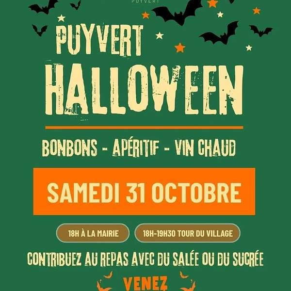 Halloween in Puyvert: Süßigkeitensuche und geselliger Abend