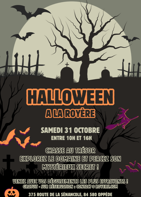 Halloween auf La Royère in Oppède Halloween-Schatzsuche auf La Royère in Oppède