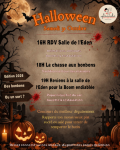Halloween in Robion 2026 - Spiele, Süßigkeitenjagd und Party Halloween in Robion am 31. Oktober 2026 mit Spielen, Süßigkeitenjagd und Party