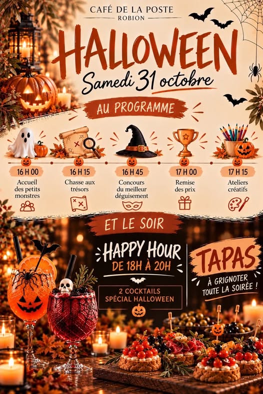 Halloween im Café de la Poste in Robion Halloween im Café de la Poste in Robion am 31. Oktober 2026