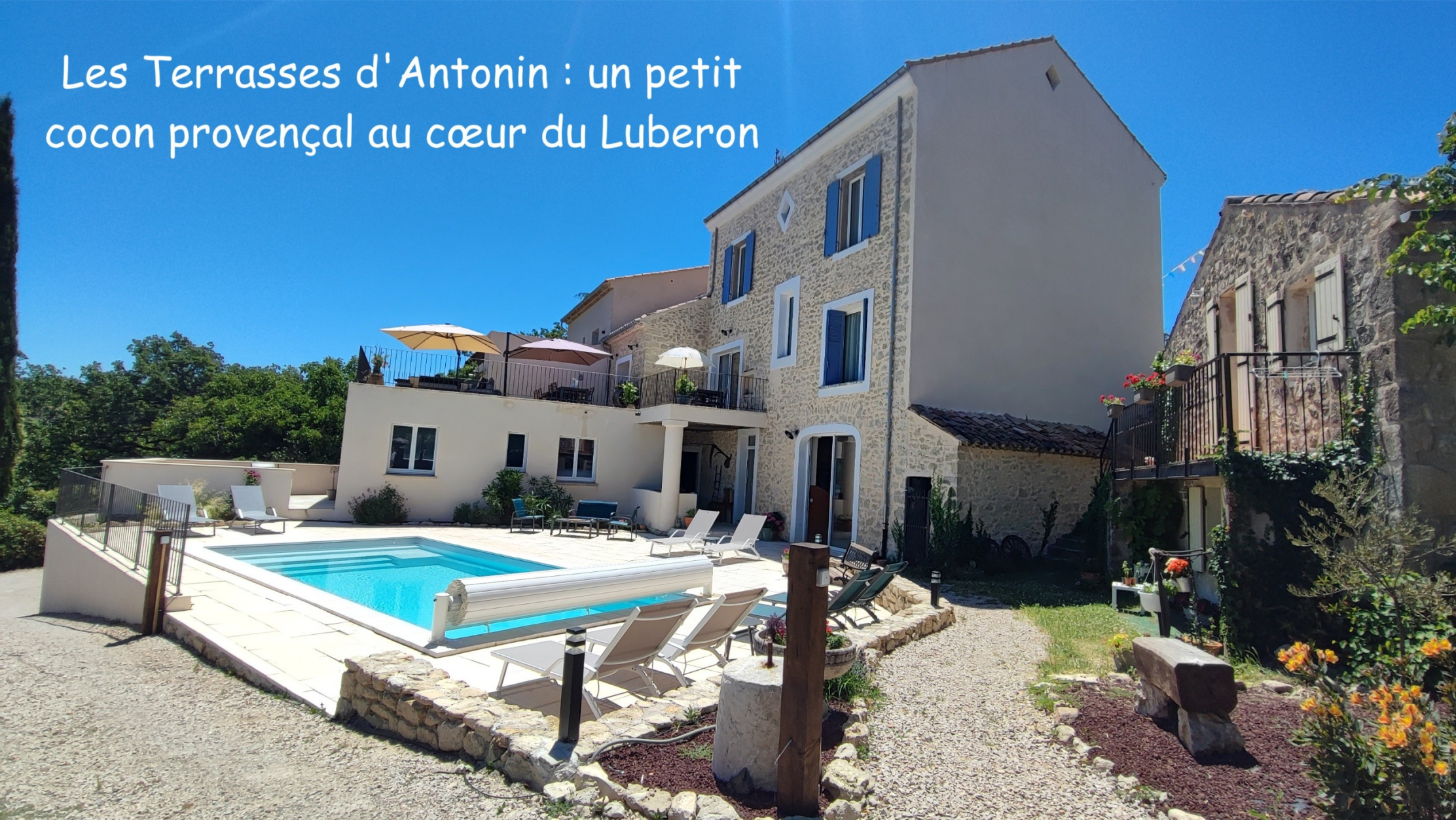 Gästehaus Les Terrasses d'Antonin in Grambois mit Außenpool