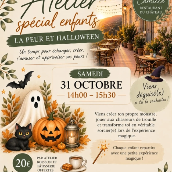 Halloween-Workshop für Kinder im Maison Camille in Lauris
