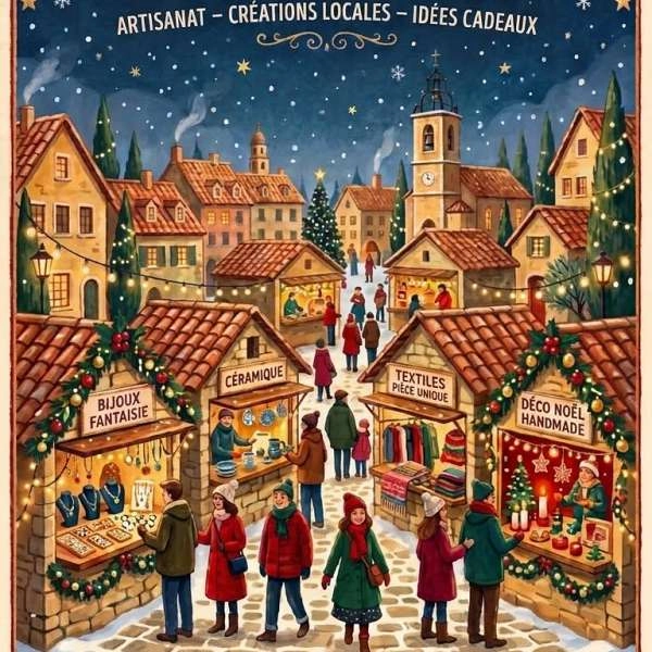Weihnachtsmarkt der Kunsthandwerker in Les Beaumettes