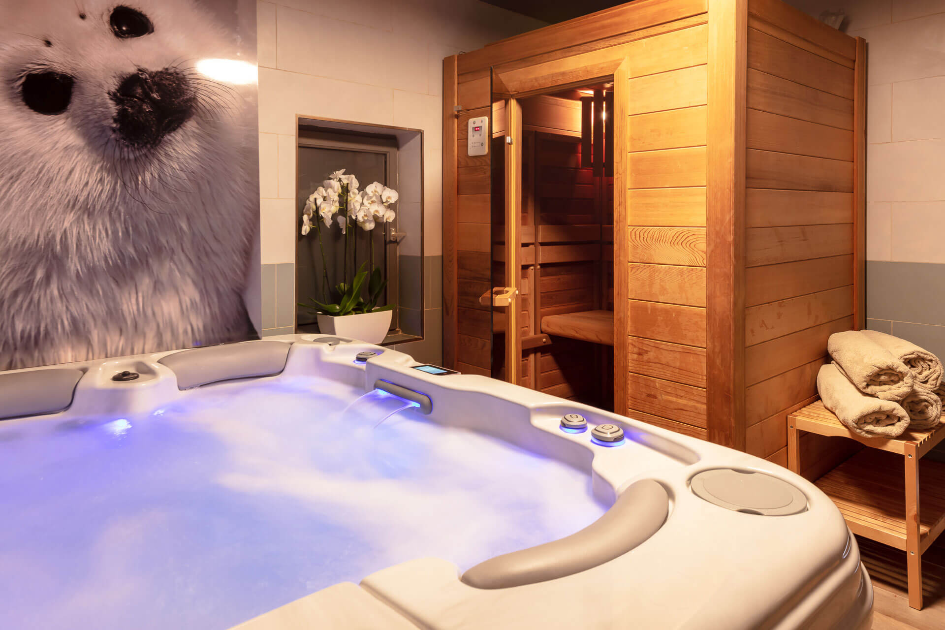 Jacuzzi und Wellnessbereich des Carcarille Hôtel & Spa in Gordes